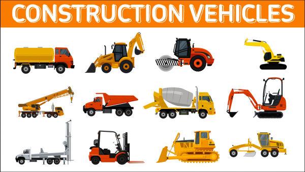 Learn Construction Vehicles Name in English
