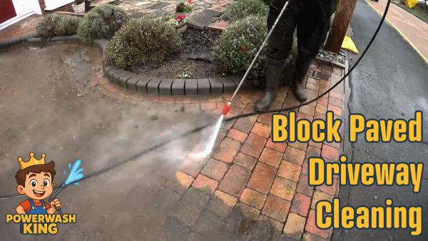 In this video, the Powerwash King turns a block paved patio from absolutely filthy to sparkly clean!