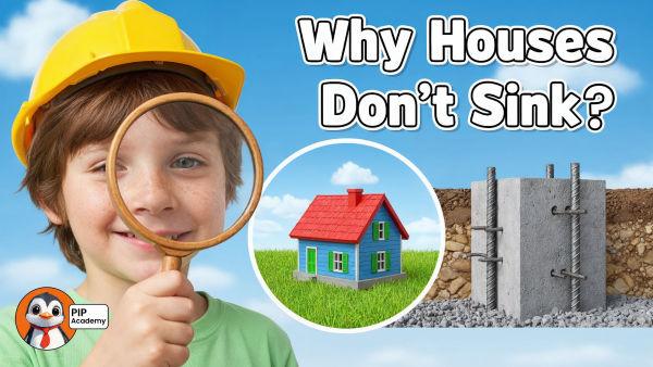 Ever wonder why heavy houses don't sink into the ground? Lets Learn About This!