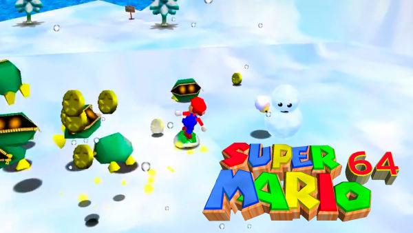 Watch Mario zoom through Super Mario 64 at lightning speed!