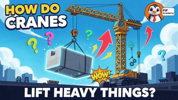 Learn how cranes lift heavy things in a fun and simple way for kids!